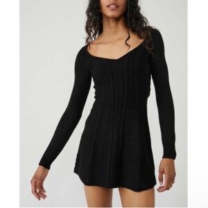 Elegant Black Knit Dress